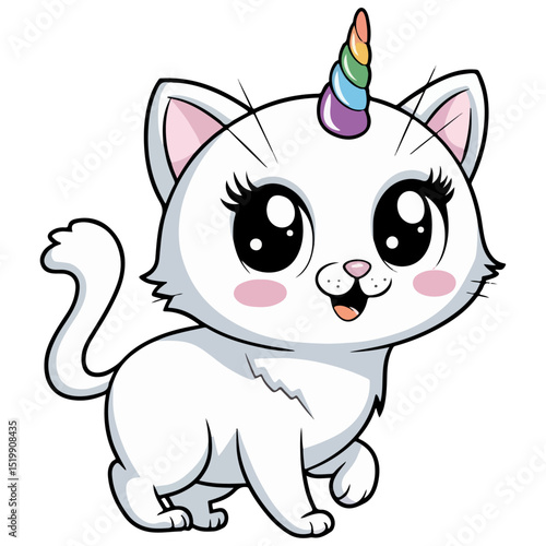 A cute cat vector clip art
