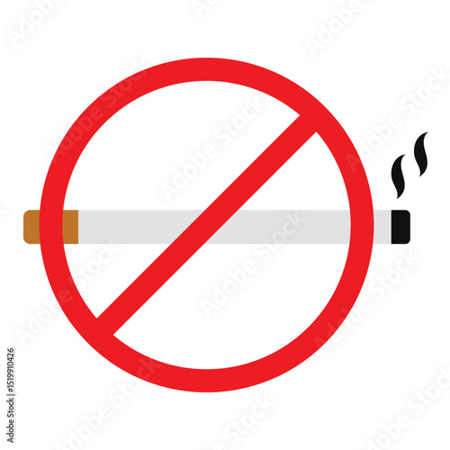  No smoking sign isolated on white background.Vector illustration