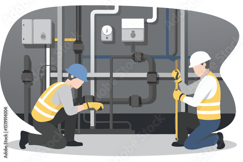 two-professional-technicians-installing-industrial.eps
