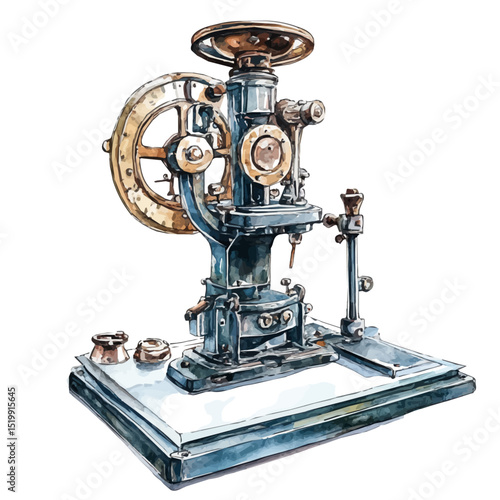 Automatic Buret, watercolor illustration vector, high quality, isolated on a white background.