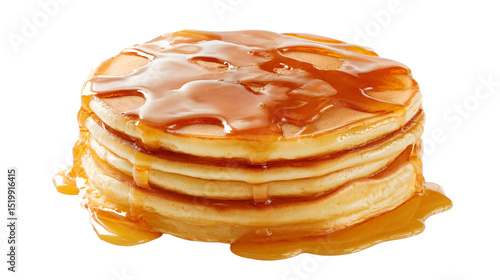 a stack of pancakes covered in syrup and syrup