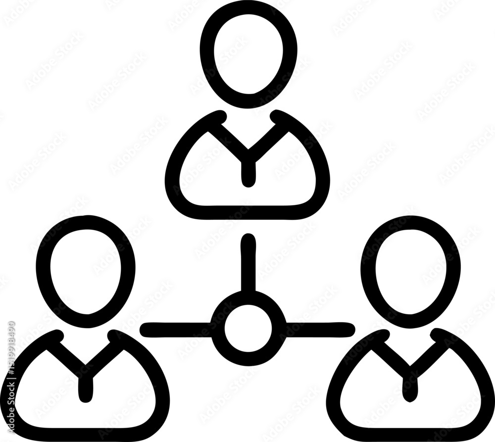 organization vector outline icon on white or transparent background organization vector outline icon on white or transparent background