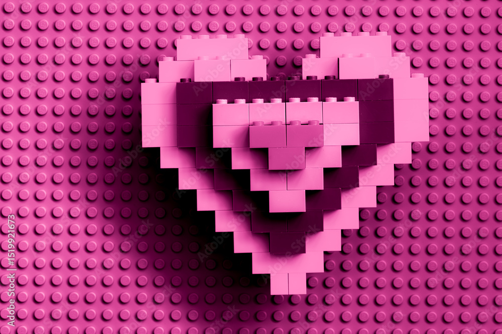 Obraz premium heart made from Lego blocks for design purpose