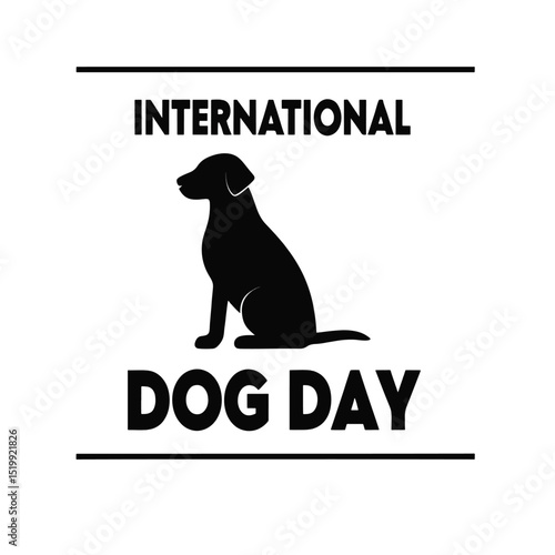 Dog day vector, poppy, national pet, happy international dog day vector.