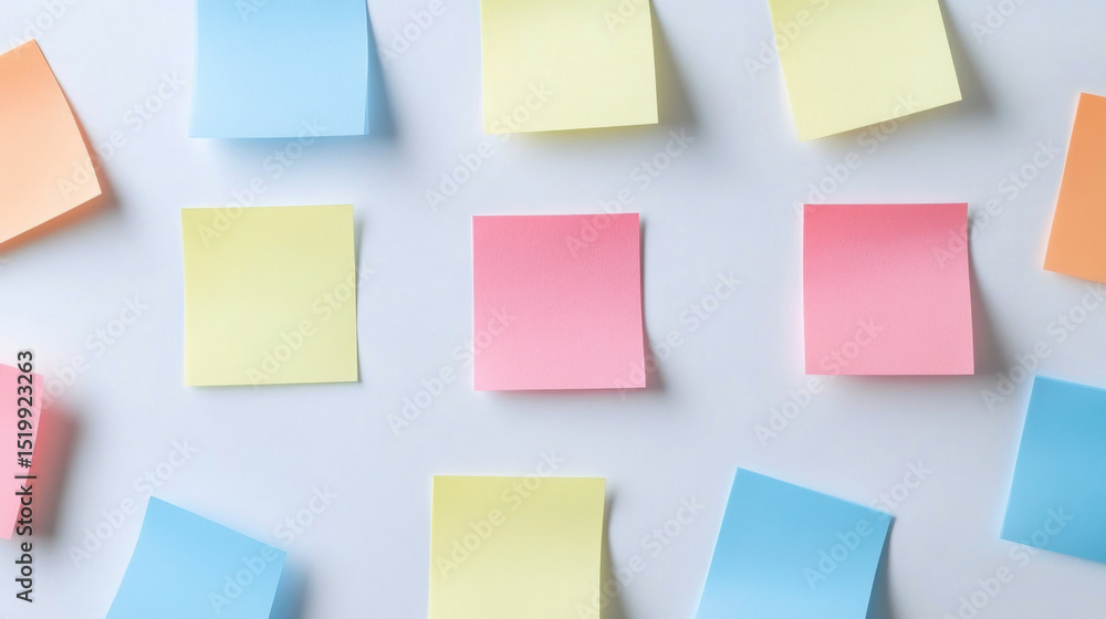 Fototapeta premium a simple and realistic post-it isolated on a white background. 3D Illustration.