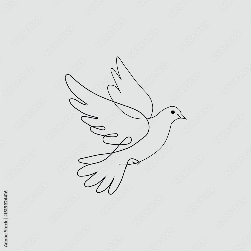 Fototapeta premium Bird line art vector design
