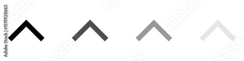 Arrow vector icon set. Scroll illustration sign collection. Direction symbol or logo. Arrow set of web icons in line style.