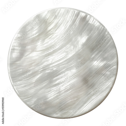 Circular Mother of Pearl Plate, Elegant White