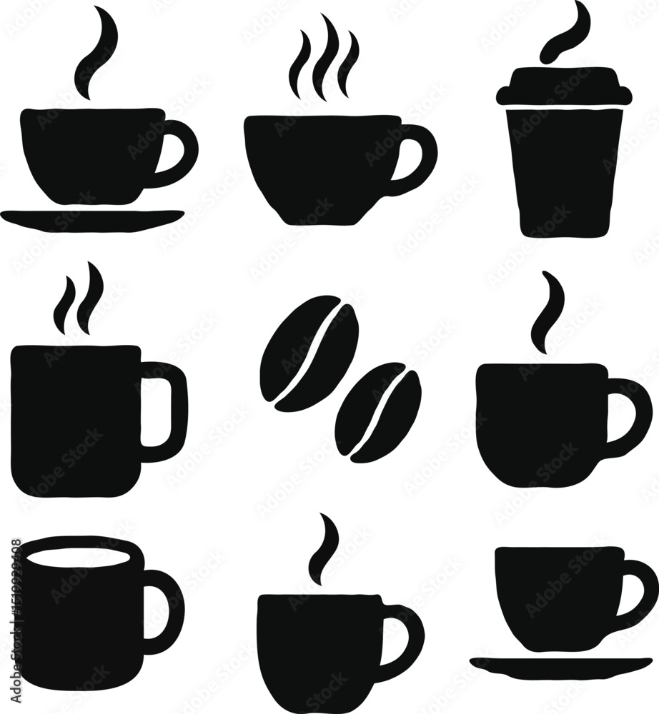 Obraz premium coffee cup icons