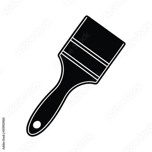 Paintbrush Stroke Vector Silhouette