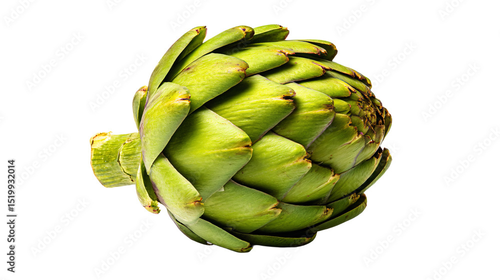 Obraz premium a green artichoke with a white background