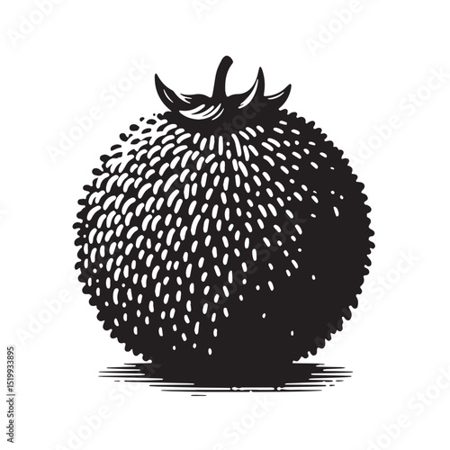Black Arancini Silhouette Vector, High Quality Illustration on White Background