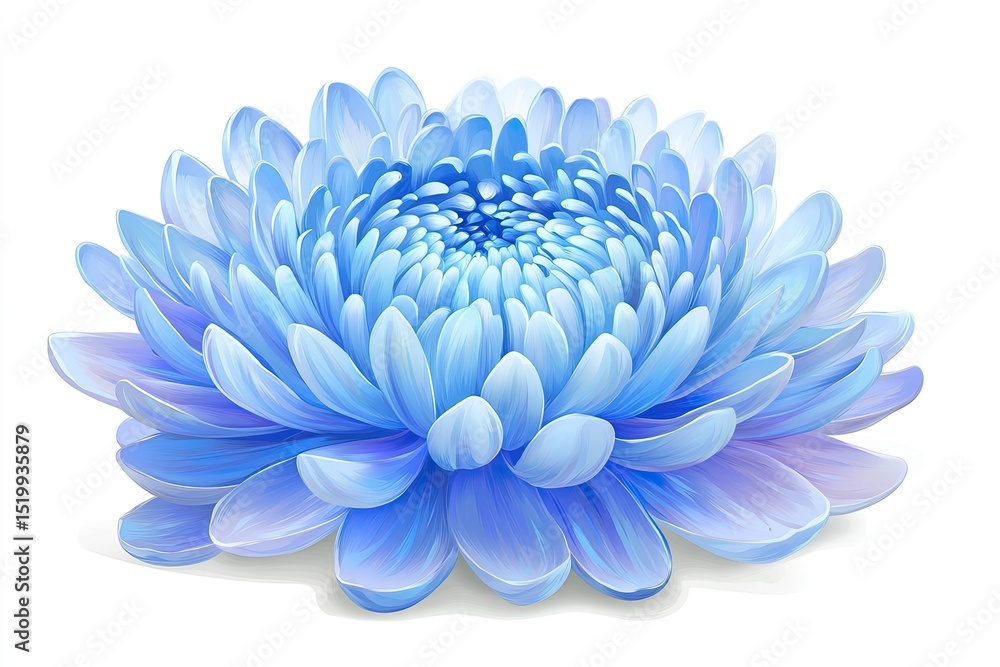 Obraz premium Light blue chrysanthemum bloom