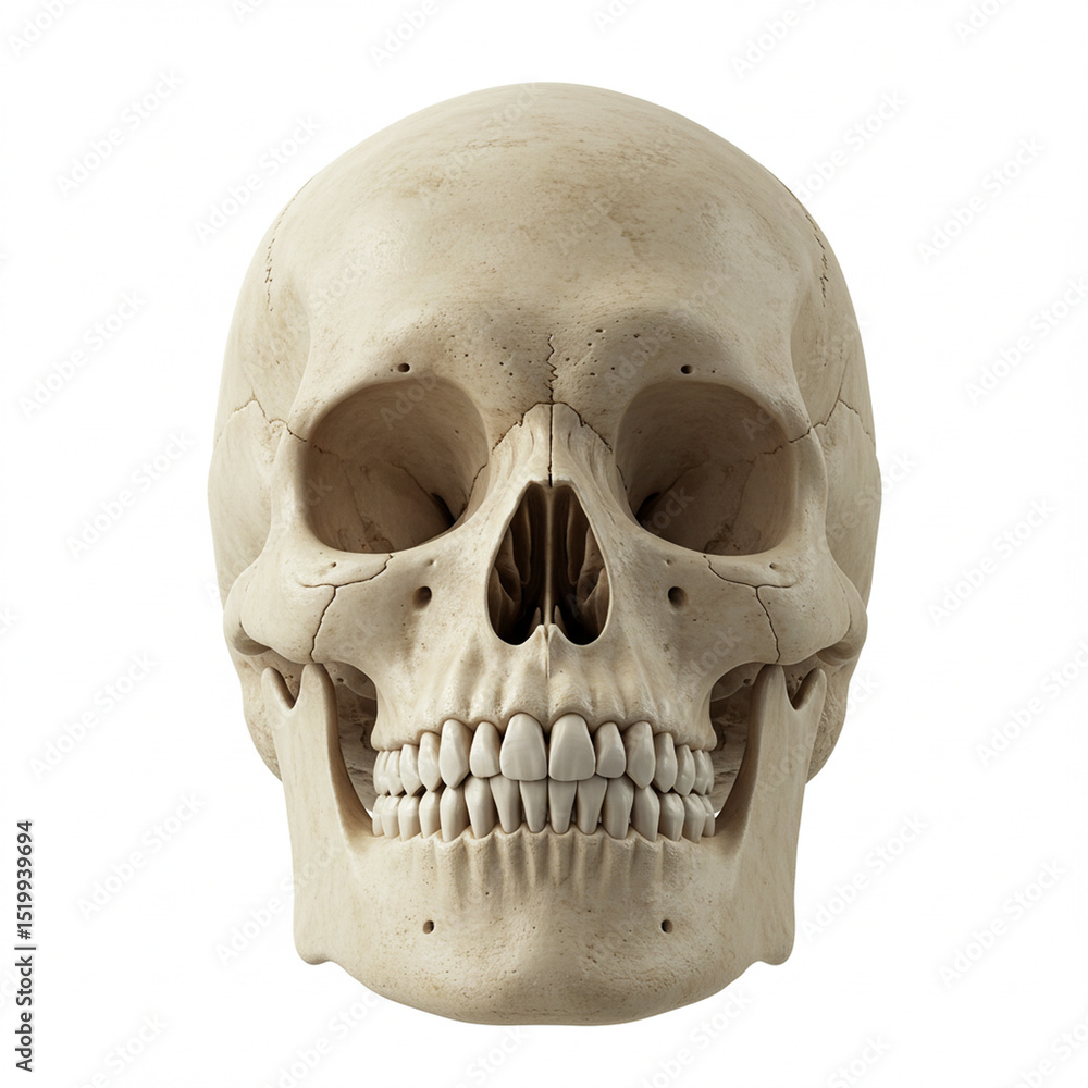 Obraz premium human skull on a white background