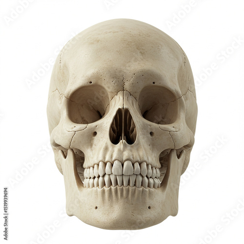 human skull on a white background