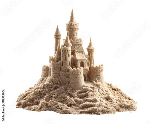 Creative sand castle construction for summer beach fun