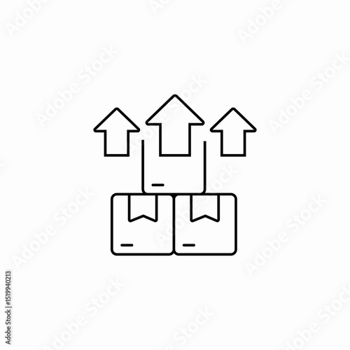 bulk shipment icon sign vector