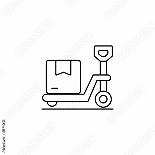 cargo trolley icon sign vector