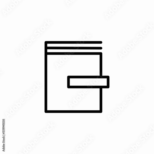 closed journal icon sign vector