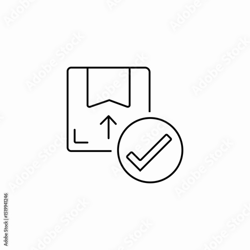 confirmed delivery icon sign vector