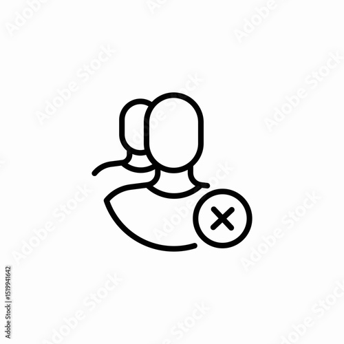 delete group icon sign vector