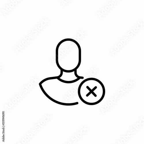 deleted user icon sign vector