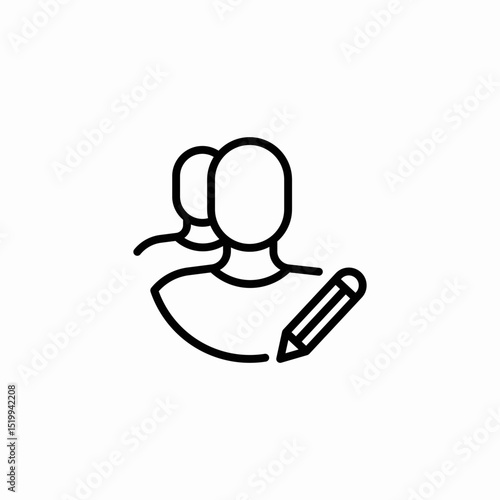 edit group icon sign vector