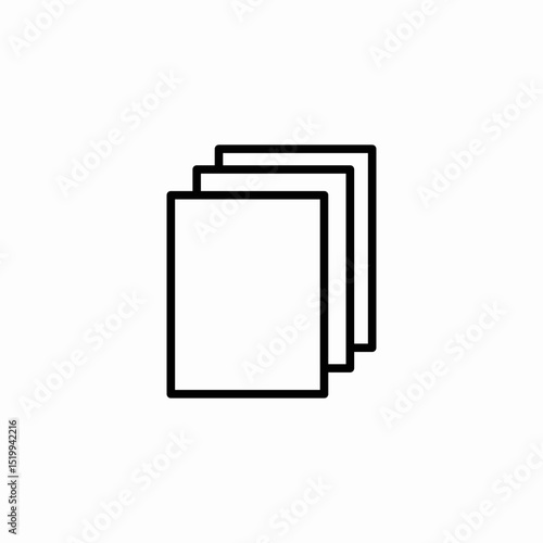 duplication sheets icon sign vector