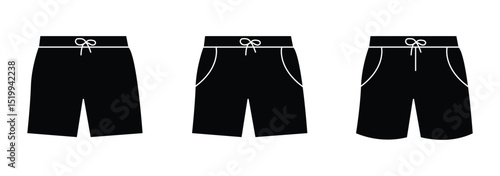 Swim shorts icon . Swim shorts icon set