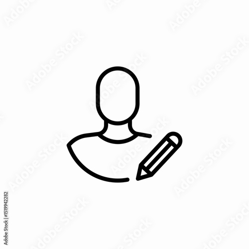 edit user icon sign vector