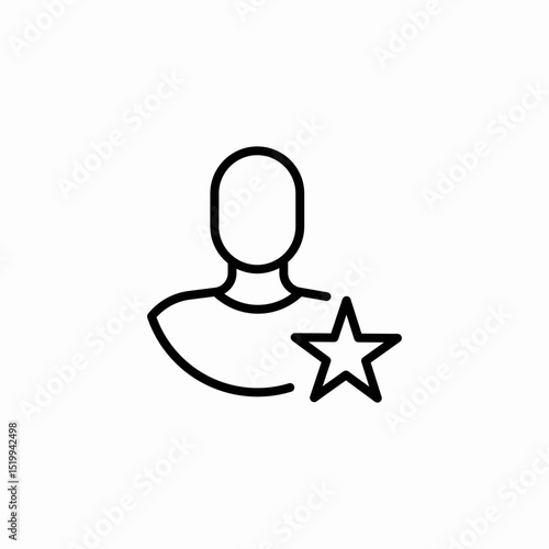 favorite user icon sign vector