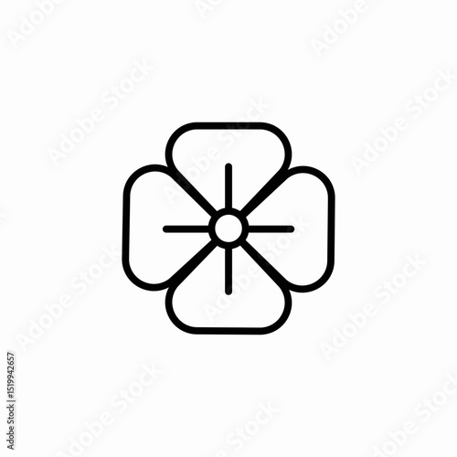 flower luck icon sign vector