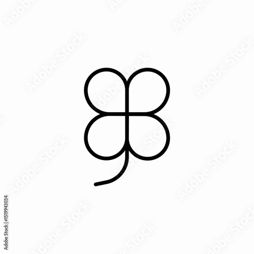 good luck flower icon sign vector