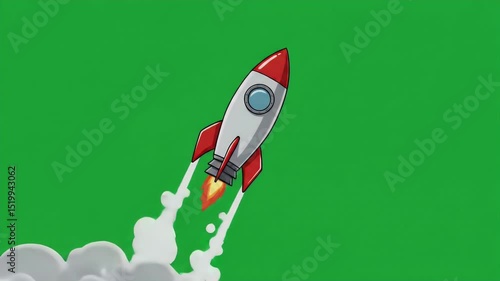 Blurred small object on vivid green background