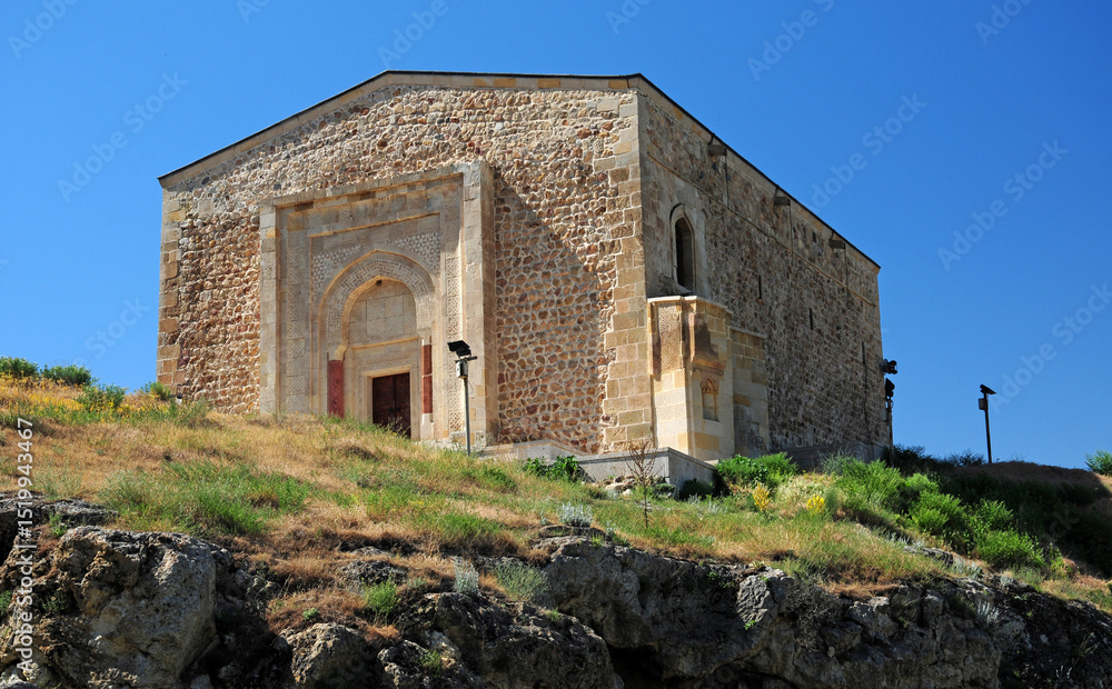 Kale Mosque, located in Divrigi, Sivas, Turkey, was built during the Seljuk period. Kale Mosque, located in Divrigi, Sivas, Turkey, was built during the Seljuk period.