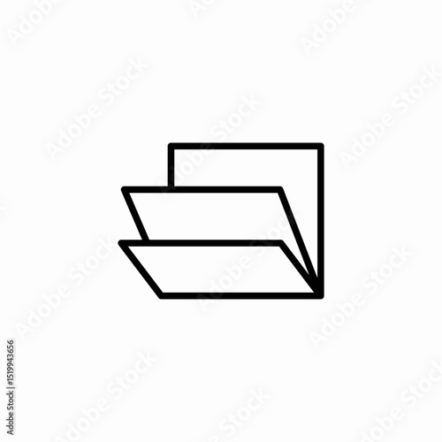 layered folder icon sign vector