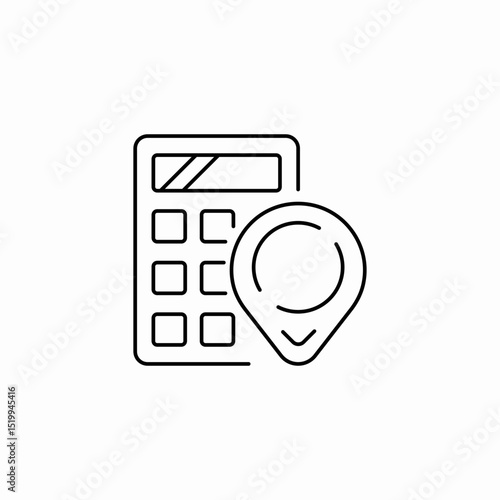 rate calculator icon sign vector