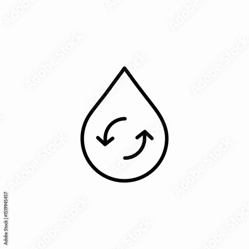 recycled water icon sign vector