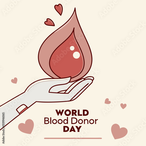 vector illustration of an abstract background World Blood Donor Day