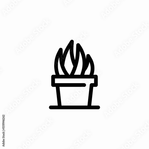 succulent plant icon sign vector