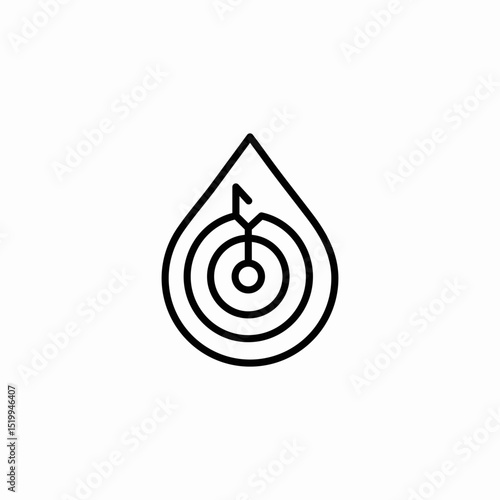 target drop icon sign vector