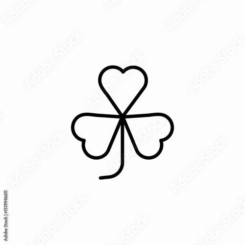 threeleaf clover icon sign vector