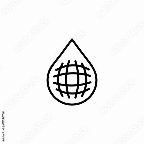 world water icon sign vector