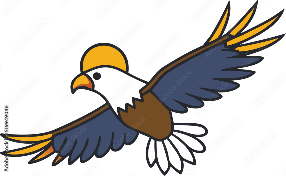 Obraz premium Majestic Eagle in Flight A Symbol of Freedom and Power