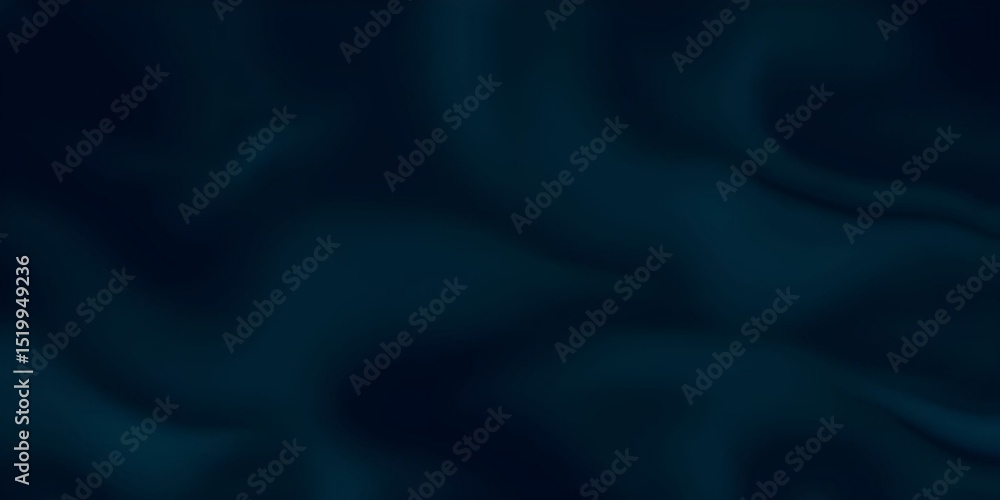 Fototapeta premium Smooth flowing dark blue silk texture with wave and liquid motion background