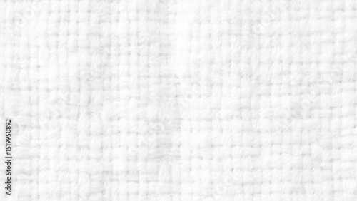  Vector white natural linen fabric texture background. White fabric jute hessian sackcloth canvas woven gauze texture pattern in light white color blank. Natural linen and cotton cloth texture decorat