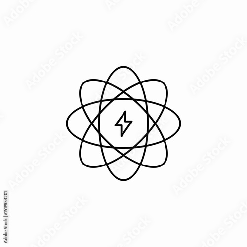 atomic power icon sign vector