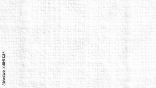  Vector white natural linen fabric texture background. White fabric jute hessian sackcloth canvas woven gauze texture pattern in light white color blank. Natural linen and cotton cloth texture decorat