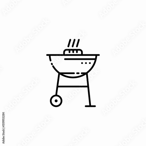 bbq grill icon sign vector