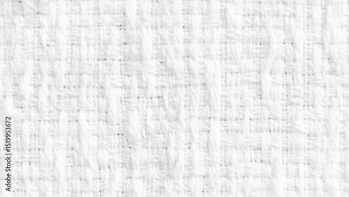  Vector white natural linen fabric texture background. White fabric jute hessian sackcloth canvas woven gauze texture pattern in light white color blank. Natural linen and cotton cloth texture decorat